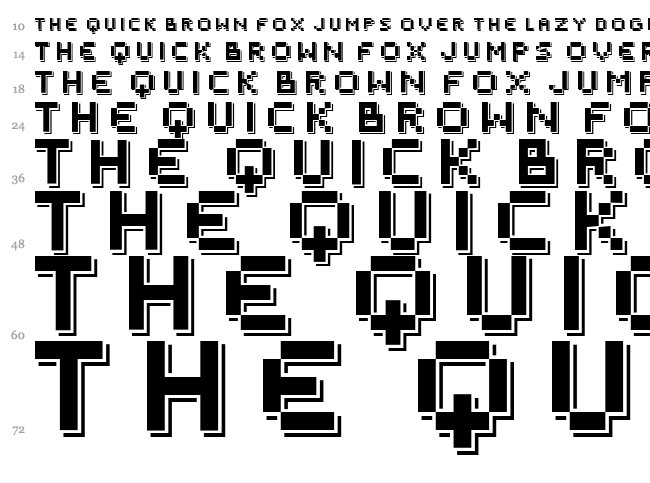 Outer Space font waterfall